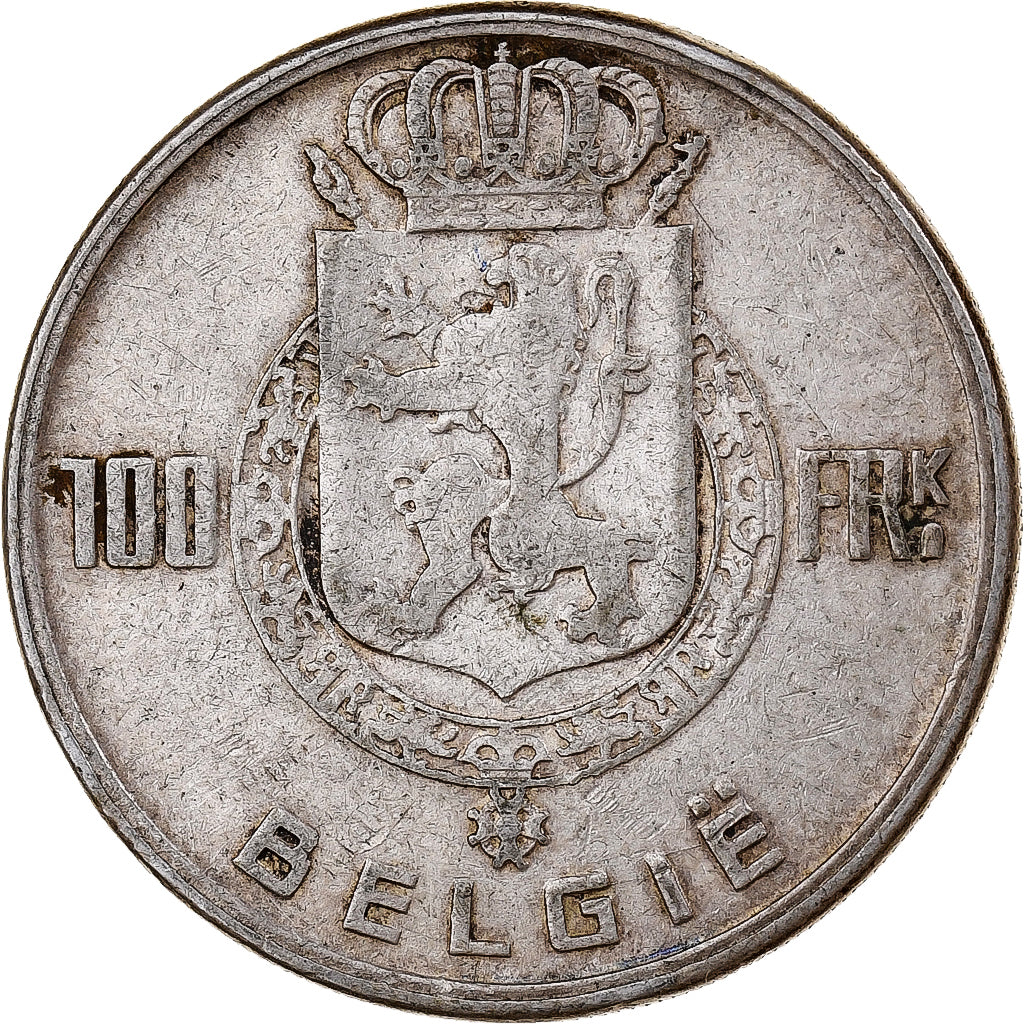 Belgien, 100 Frank, 1949, Brussels, Silber, S+