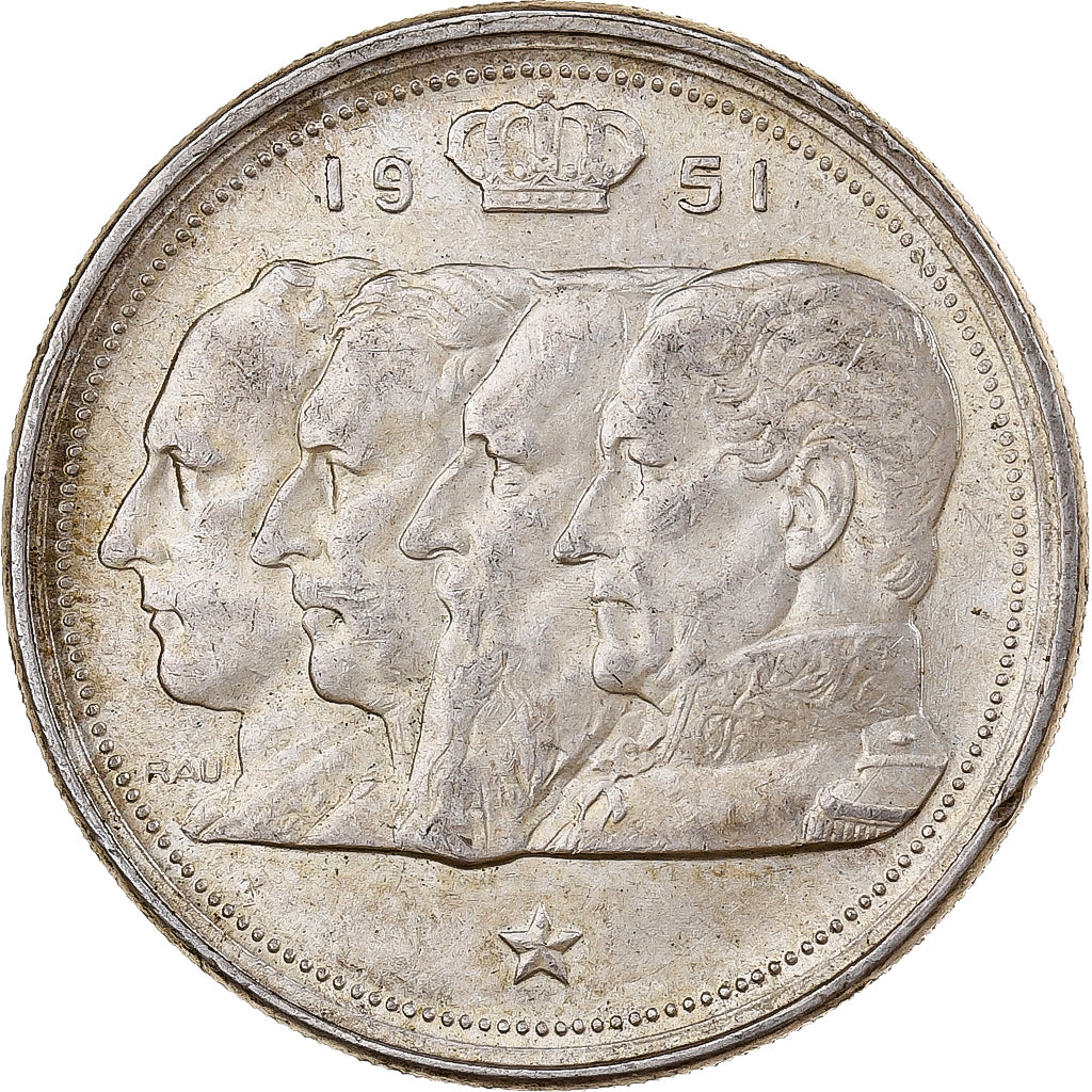 Belgium, 100 Frank, 1951, Brussels, Silver, VF(30-35)