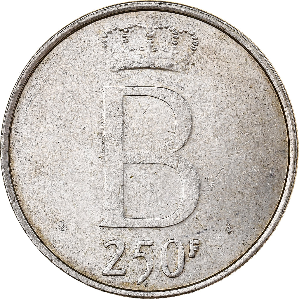 Belgium, Baudouin I, 250 Francs, 1976, Brussels, Silver, AU(50-53)