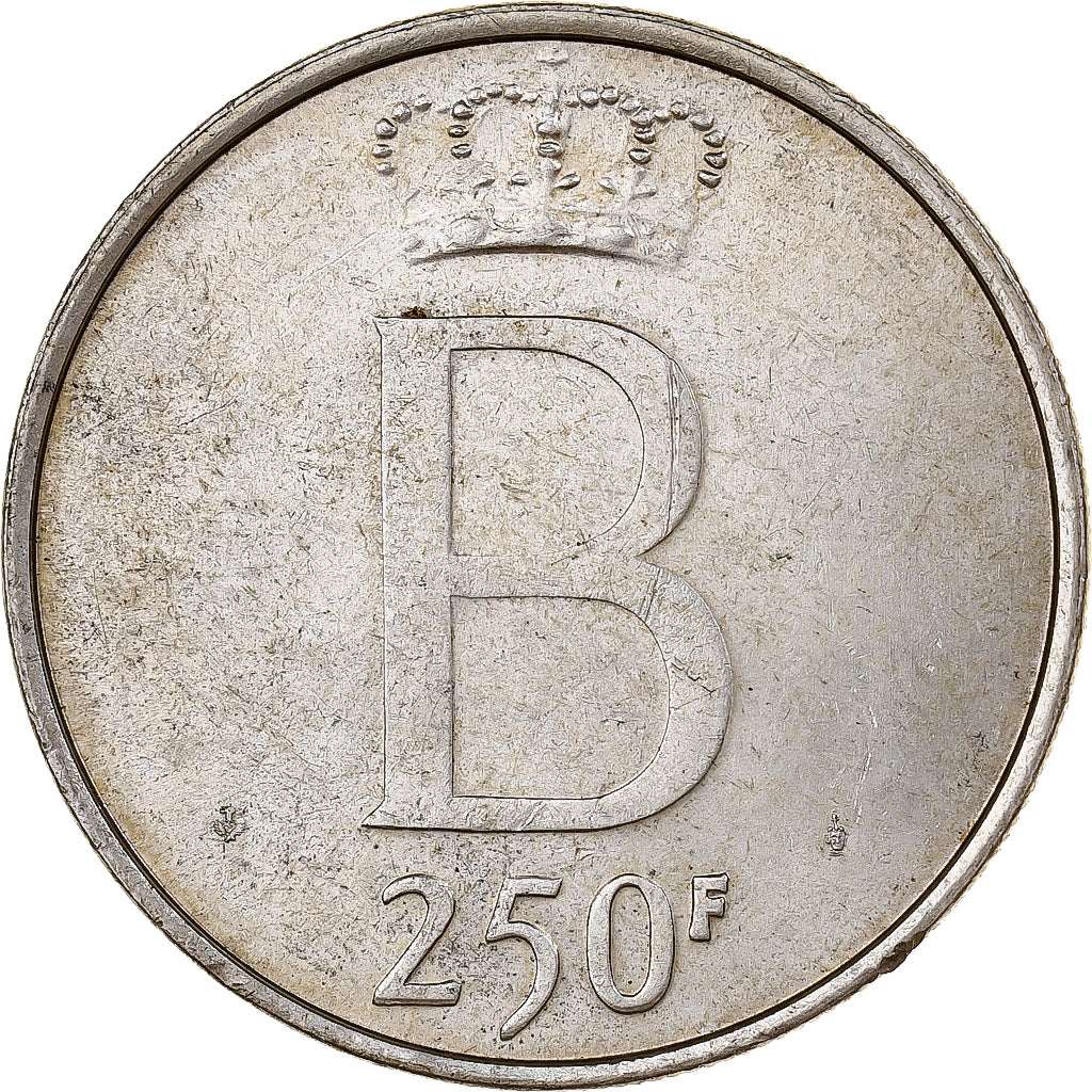 Belgium, Baudouin I, 250 Francs, 1976, Brussels, Silver, EF(40-45)