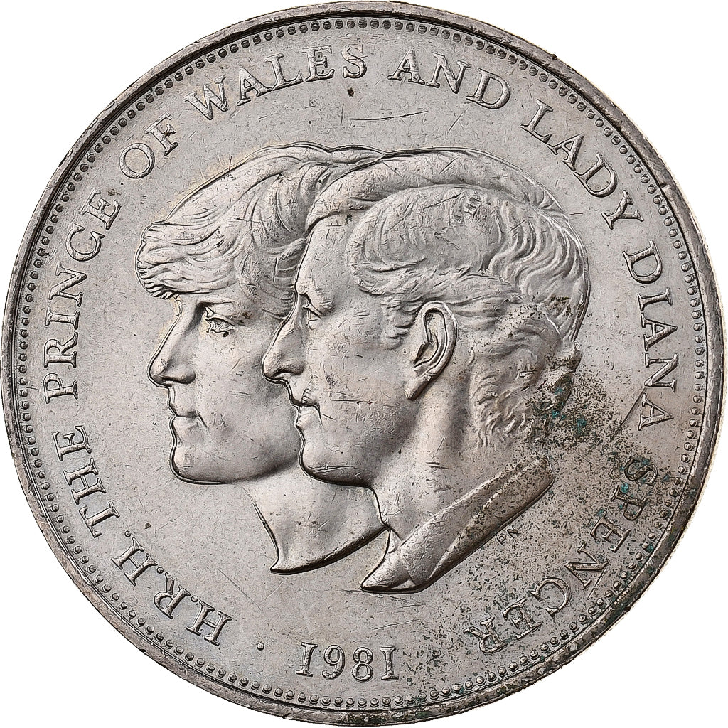 Great Britain, Elizabeth II, 25 New Pence, Royal Wedding, 1981, Llantrisant