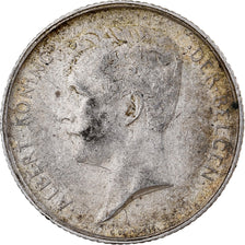 Belgia, Albert I, Franc, 1913, Brussels, Srebro, VF(30-35)