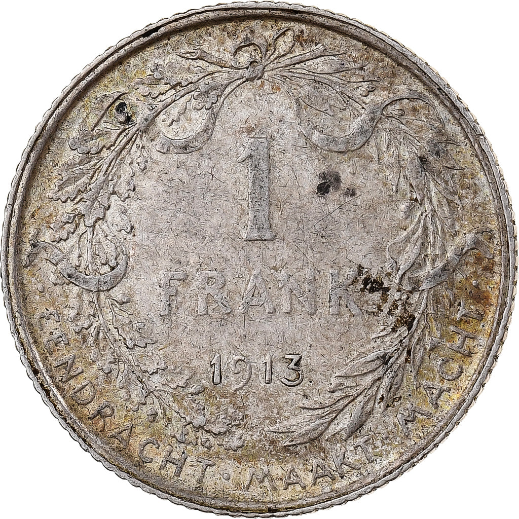 Belgien, Albert I, Franc, 1913, Brussels, Silber, S+