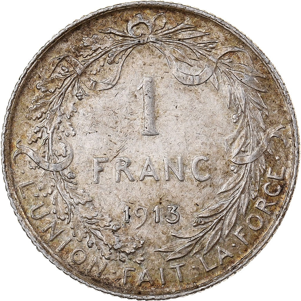 Belgium, Albert I, Franc, 1913, Brussels, Silver, EF(40-45)
