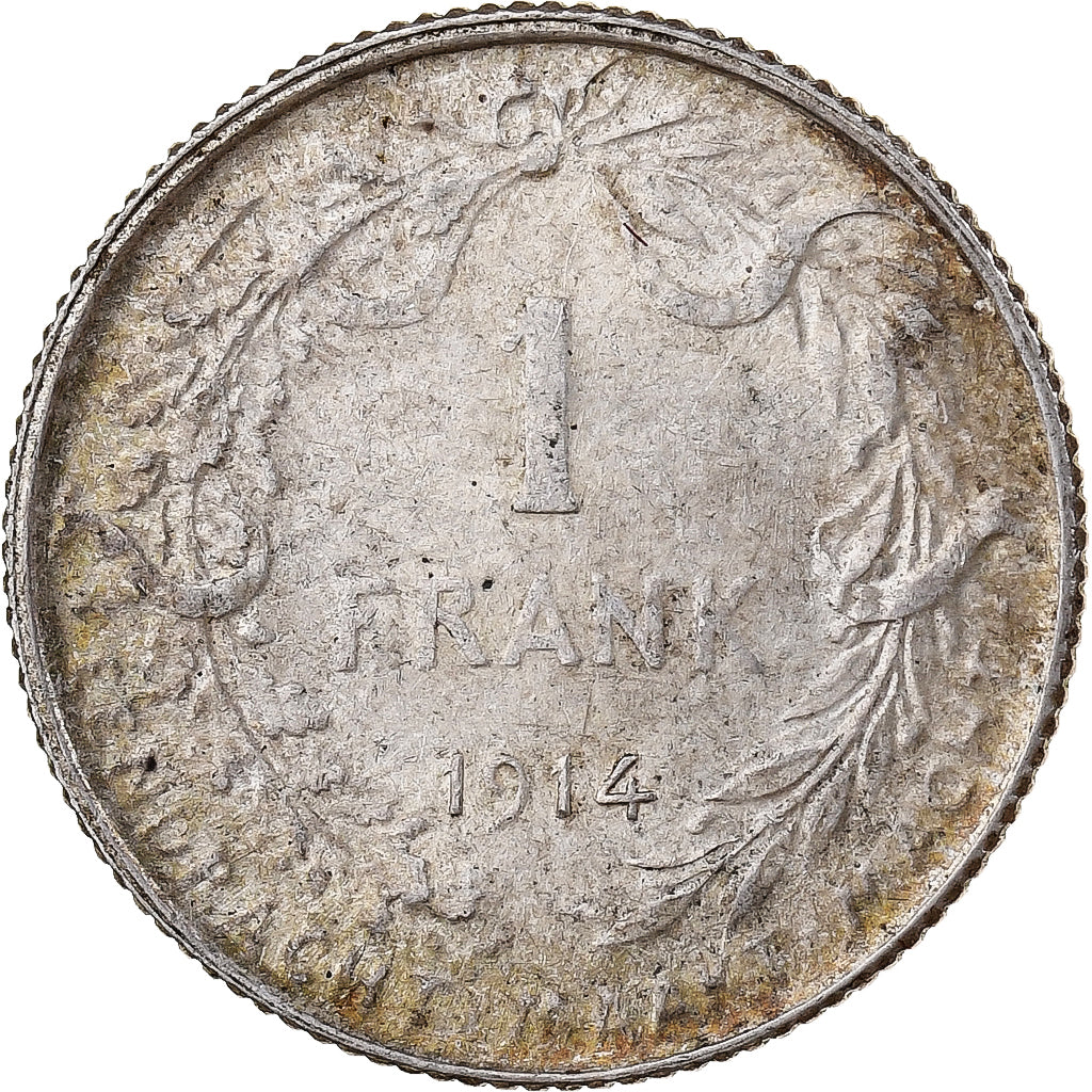 Belgique, Albert Ier, Franc, 1914, Bruxelles, Argent, TTB