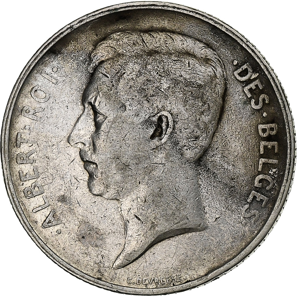 Belgique, Albert Ier, 2 Francs, 1911, Bruxelles, Argent, TB+