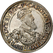 Belgia, 5 Ecu, Charles Quint, 1987, Srebro, AU(55-58)