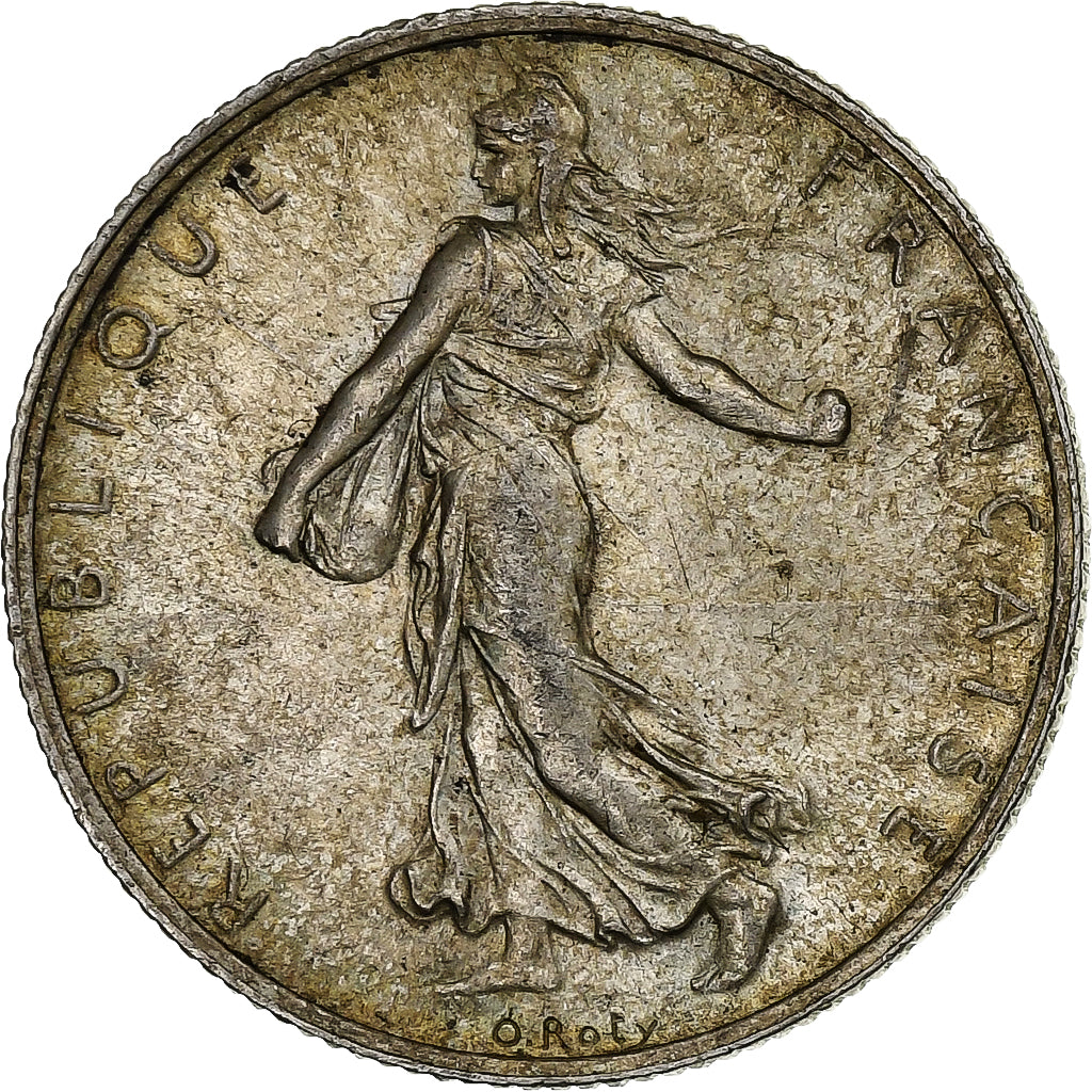 France, 2 Francs, Semeuse, 1918, Paris, Silver, VF(30-35)