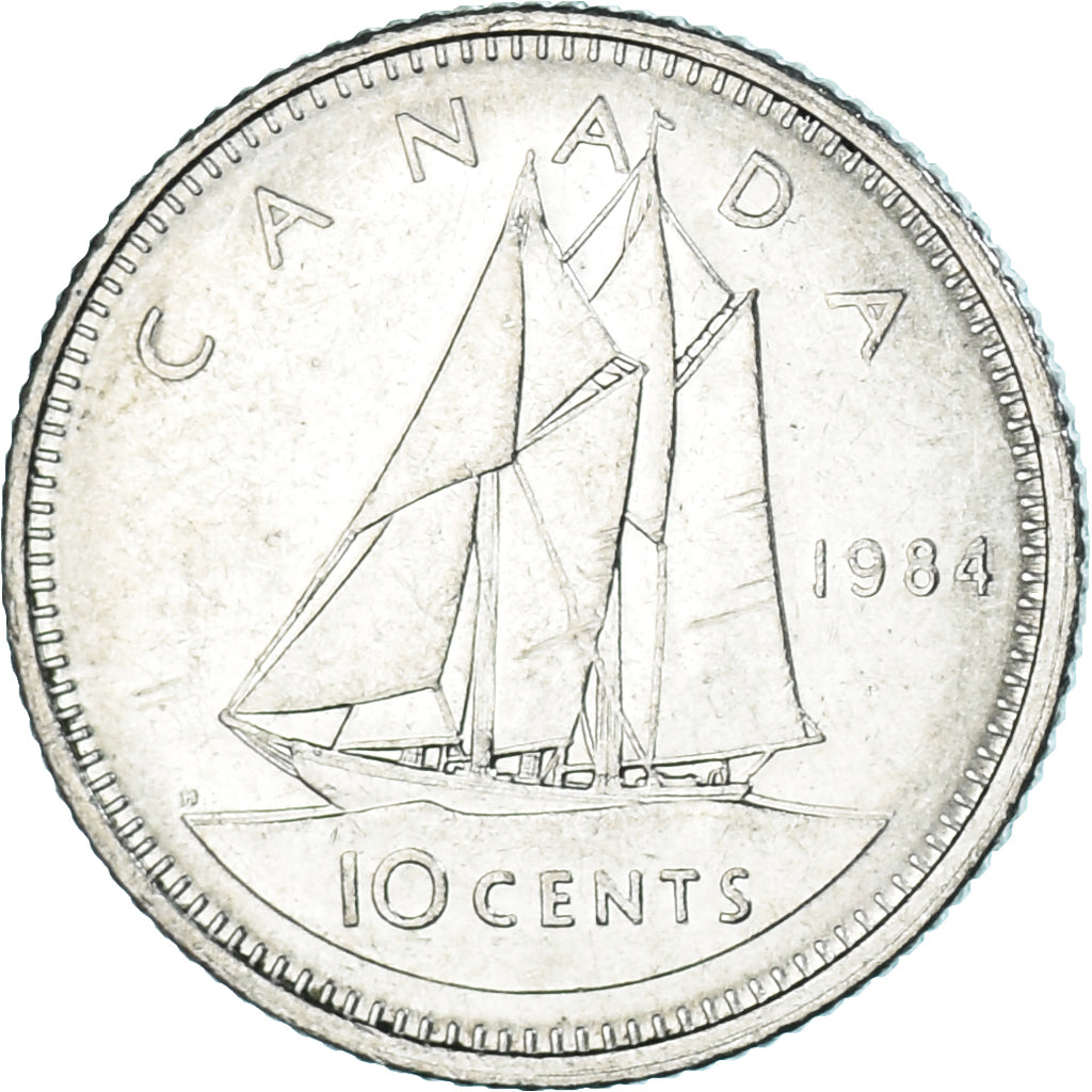Canada, 10 Cents, 1984, Nikiel, EF(40-45)