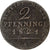 Prussia, Friedrich Wilhelm III, 2 Pfenninge, 1821, Berlin, Miedź, VF(20-25)