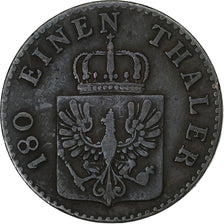 Prussia, Friedrich Wilhelm IV, 2 Pfenninge, 1846, Düsseldorf, Copper, VF(30-35)