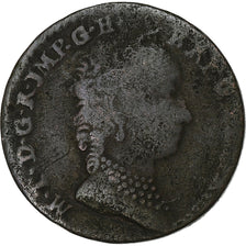 NIDERLANDY AUSTRIACKIE, Maria Theresa, Liard, 1750, Bruges, Miedź, VF(20-25)