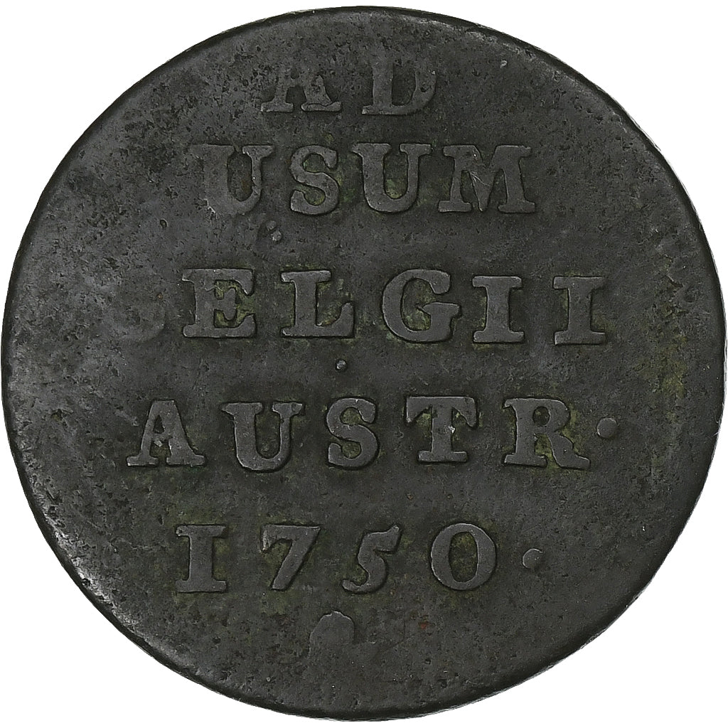 Austrian Netherlands, Maria Theresa, Liard, 1750, Antwerp, Copper, VF(20-25)