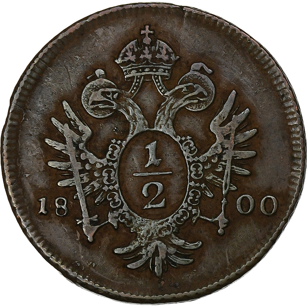 Austria, Franz II, 1/2 Kreuzer, 1800, Vienna, Copper, VF(30-35)
