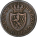 Duchy of Nassau, Adolph, Kreuzer, 1848, Wiesbaden, Copper, VF(20-25)