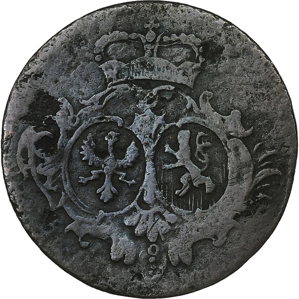 Landy niemieckie, Karl Wilhelm Friedrich, 1/4 Stüber, 1753, Miedź, VG(8-10)