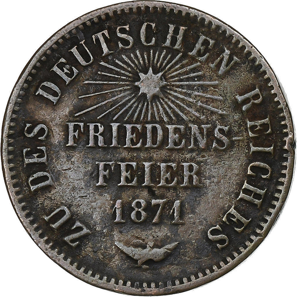 Grand-duché de Bade, Frédéric Ier, Kreuzer, 1871, Cuivre, TTB