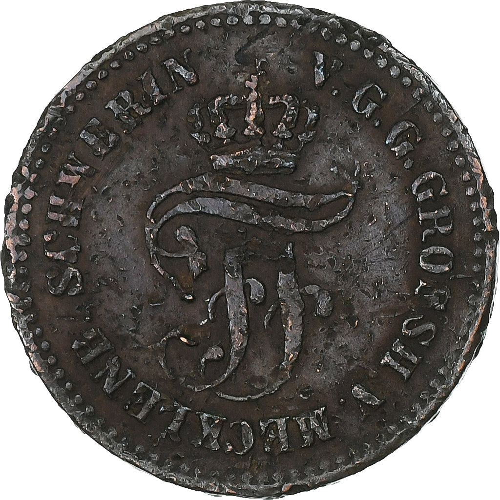 Grand Duchy of Mecklenburg-Schwerin, Friedrich Franz II, Pfennig, 1872, Dresden