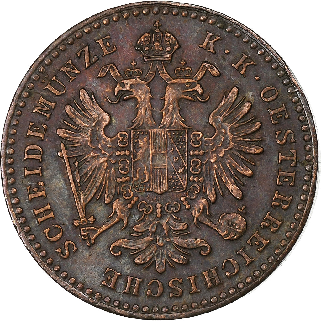 Austria, Franz Joseph I, 1 Kreuzer, 1859, Vienna, Copper, EF(40-45)