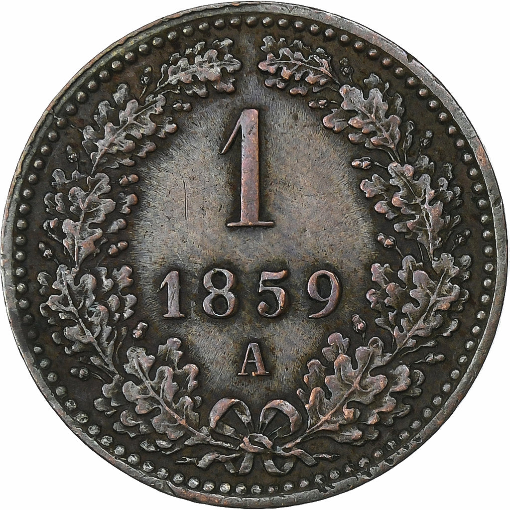 Austria, Franz Joseph I, 1 Kreuzer, 1859, Vienna, Copper, EF(40-45)