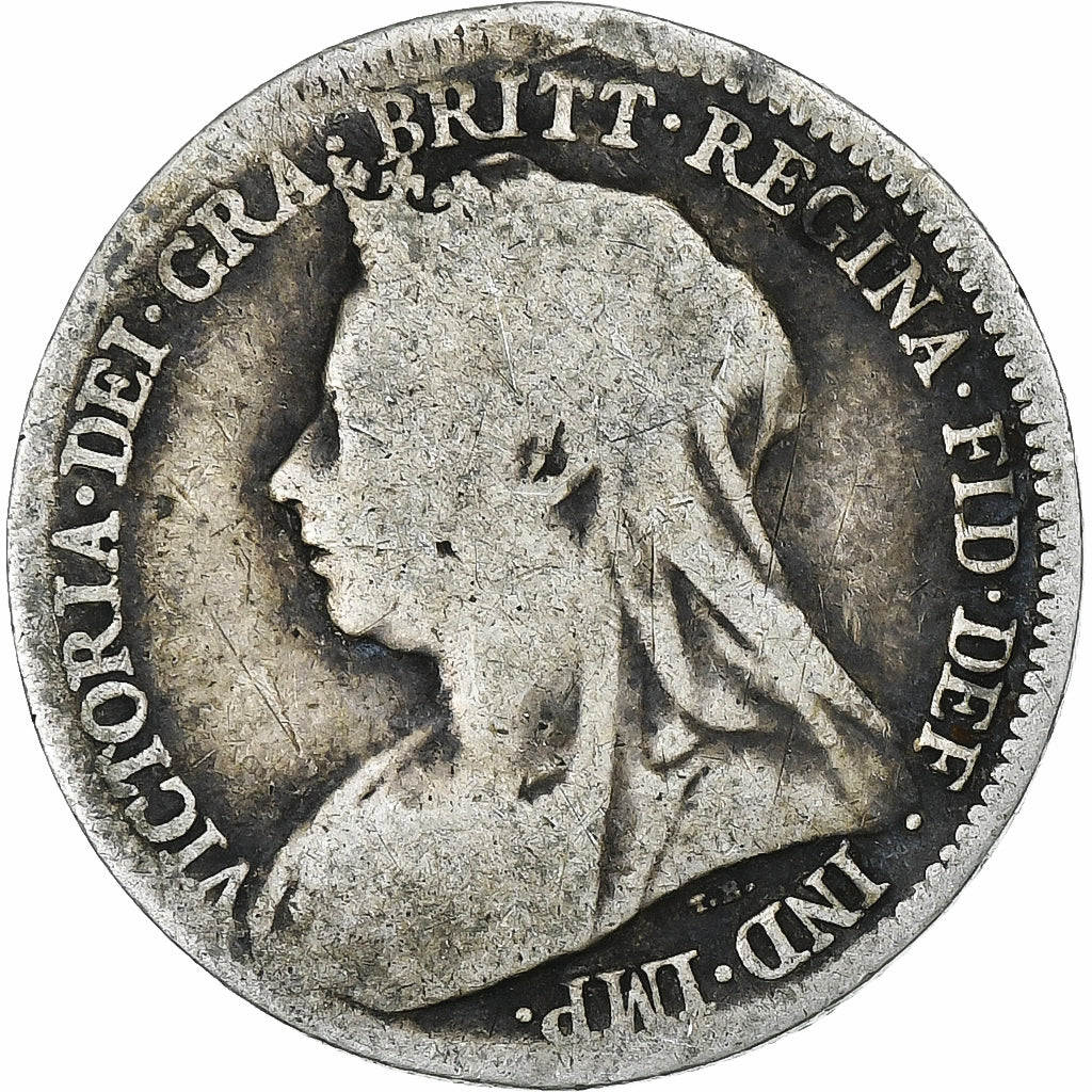 Great Britain, Victoria, 6 Pence, 1900, London, Silver, F(12-15)