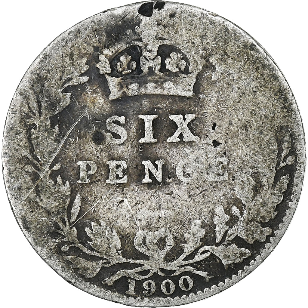 Great Britain, Victoria, 6 Pence, 1900, London, Silver, F(12-15)