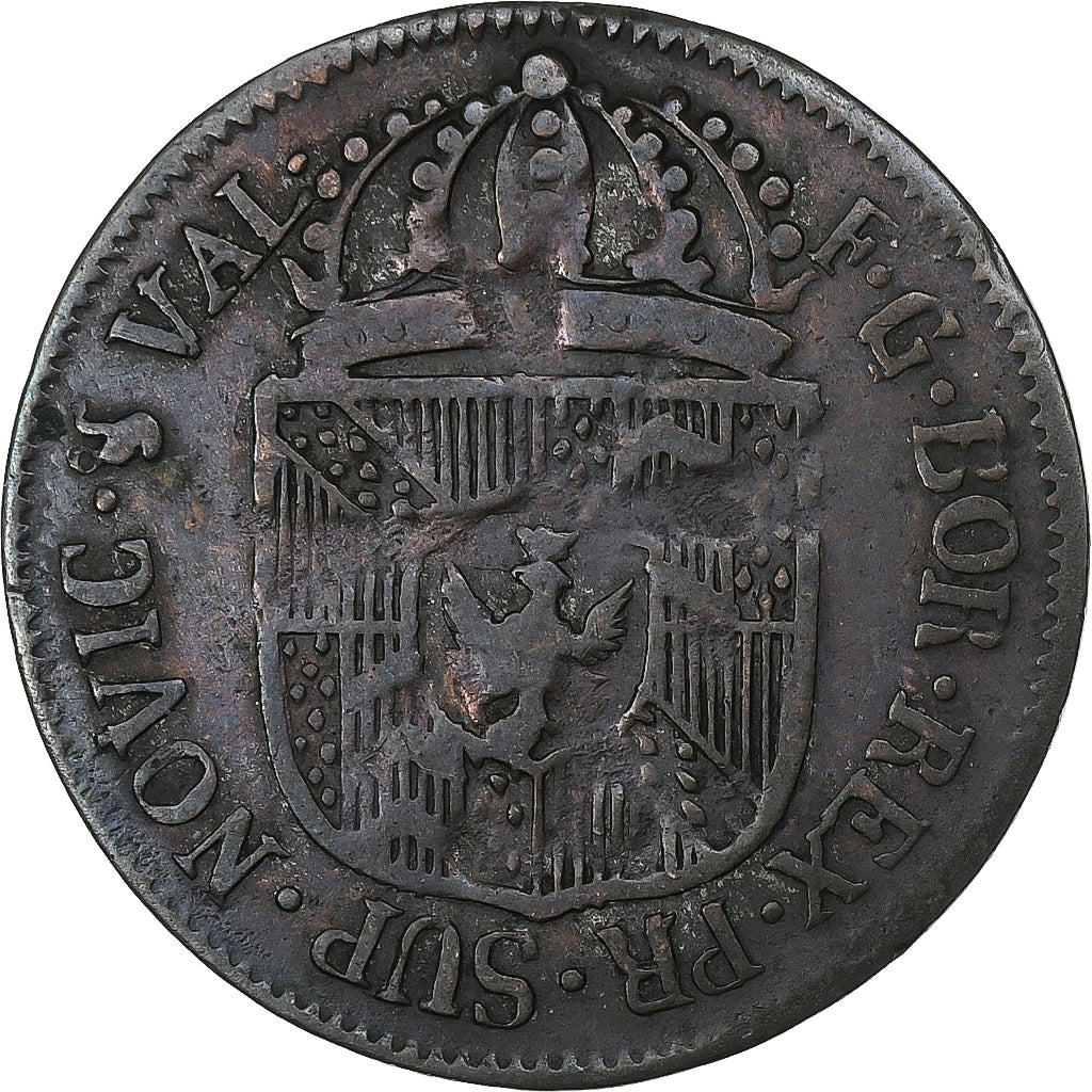 Principality of Neuchâtel, Friedrich Wilhelm II, 1/2 Batzen, 1793, Vellón