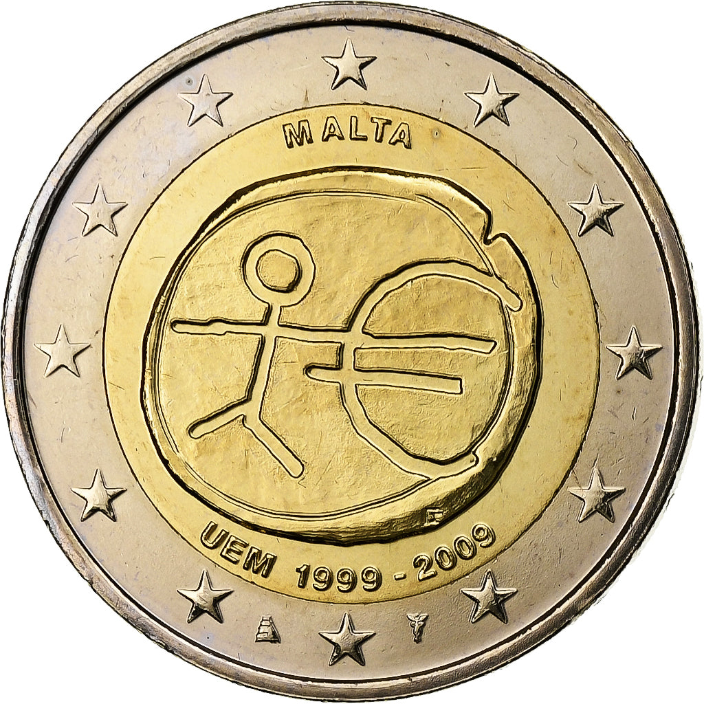 Malta, 2 Euro, UEM, 2009, Utrecht, Bi-metallico, SPL