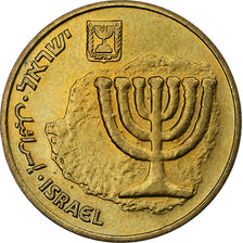 Israel, 10 Agorot, 5745 (1985), Stuttgart, Copper-nickel Aluminium, MS(63)