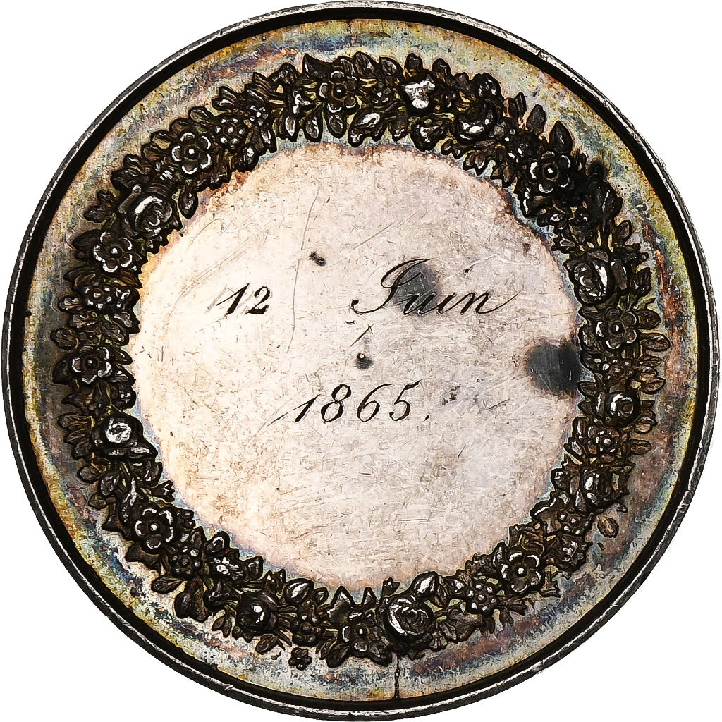 Francia, medaglia, Médaille de mariage, 1865, Argento, Montagny, SPL