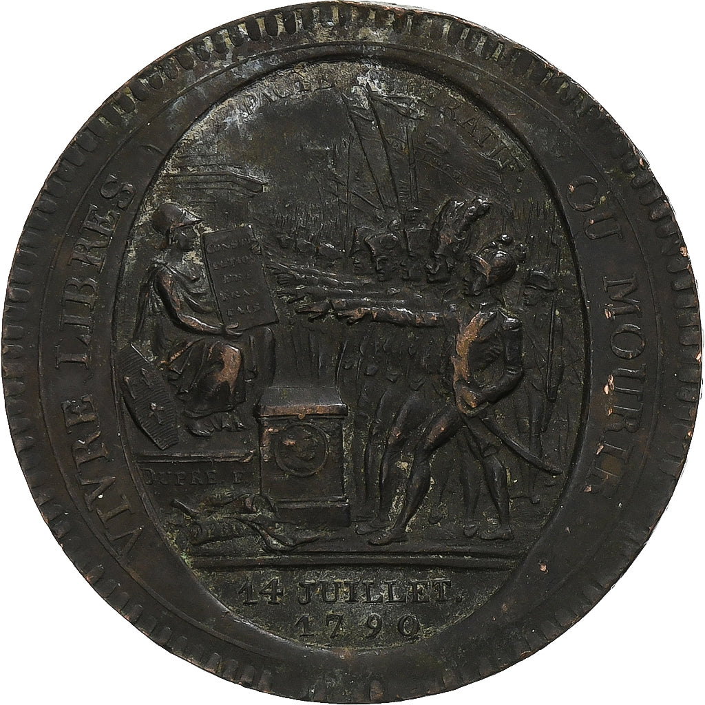 Frankrijk, Monneron de 5 Sols, 1792, Birmingham, Bronzen, FR