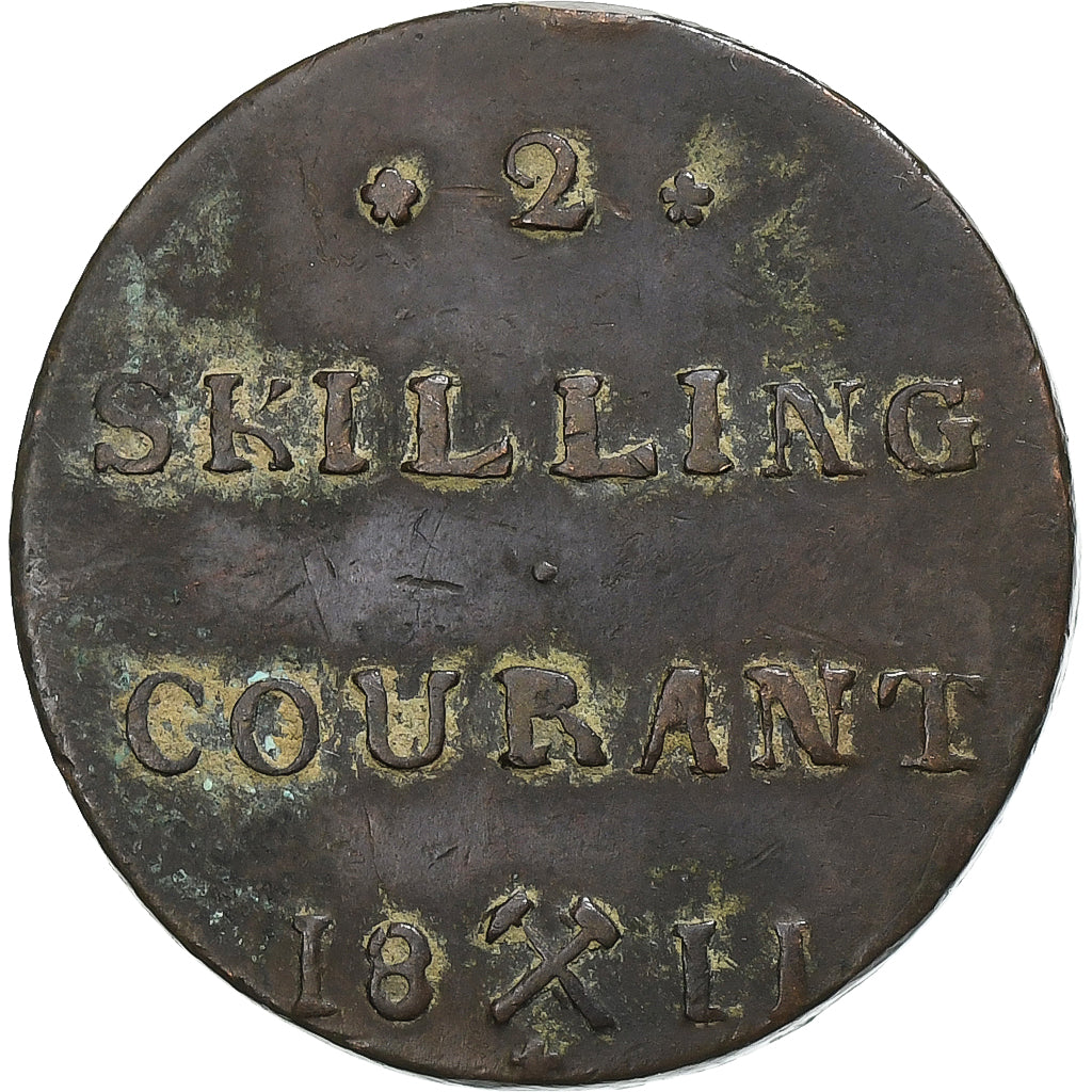 Norvegia, Frederik VI, 2 Skilling, 1811, Rame, MB