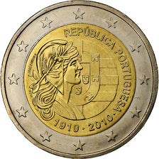 Portugal, 2 Euro, Portuguese Republic, 2010, Lisbon, Bi-Metallic, MS(63)