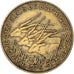 Coin, Central African States, 5 Francs, 1975