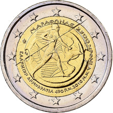 Greece, 2 Euro, Marathon, 2010, Athens, Bi-Metallic, MS(63)