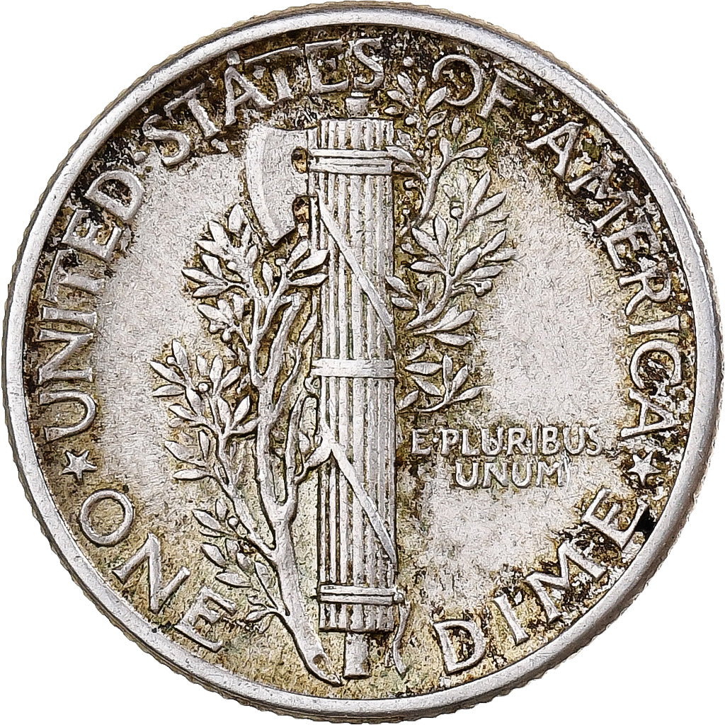 Vereinigte Staaten, Mercury Dime, 1943, Philadelphia, Silber, SS