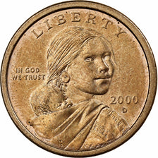 United States, Sacagawea Dollar, 2000, Denver, Manganese Brass clad copper