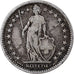 Switzerland, 2 Francs, Helvetia, 1875, Bern, Silver, VF(30-35)