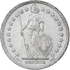Switzerland, 2 Francs, Helvetia, 1958, Bern, Silver, AU(50-53)