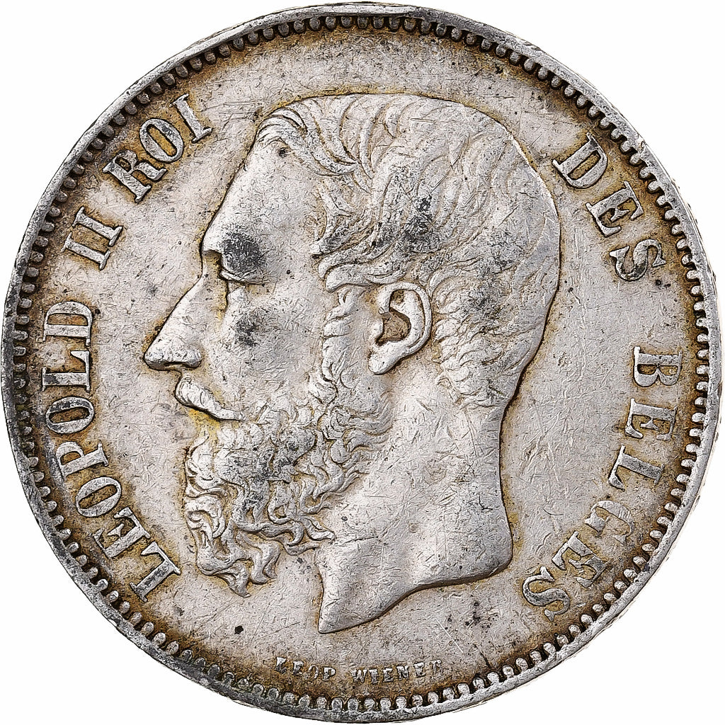 Belgium, Leopold II, 5 Francs, 1868, Brussels, Silver, AU(50-53)