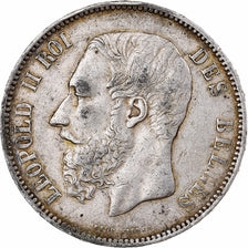 Belgium, Leopold II, 5 Francs, 1868, Brussels, Silver, AU(50-53)