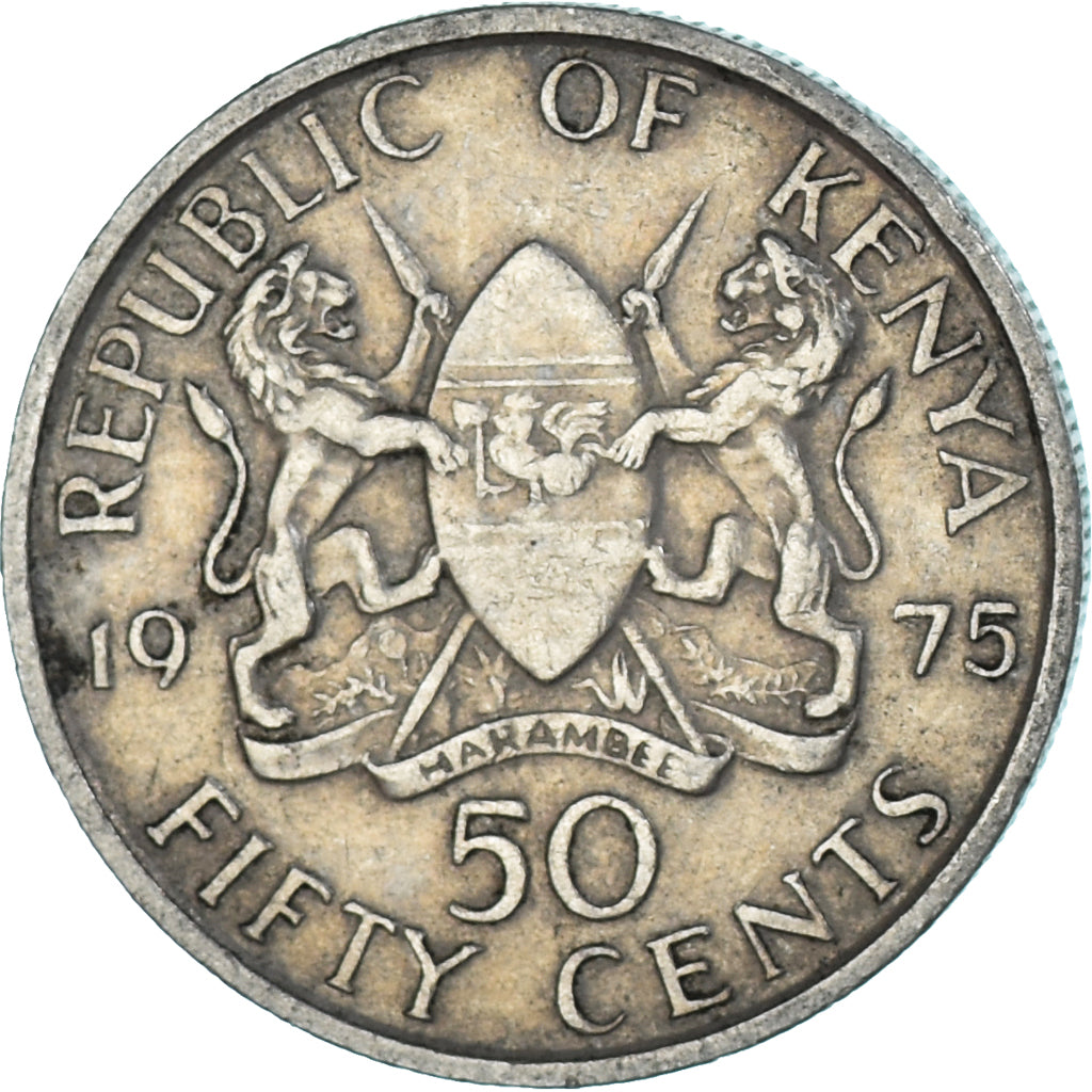 Monnaie, Kenya, 50 Cents, 1975