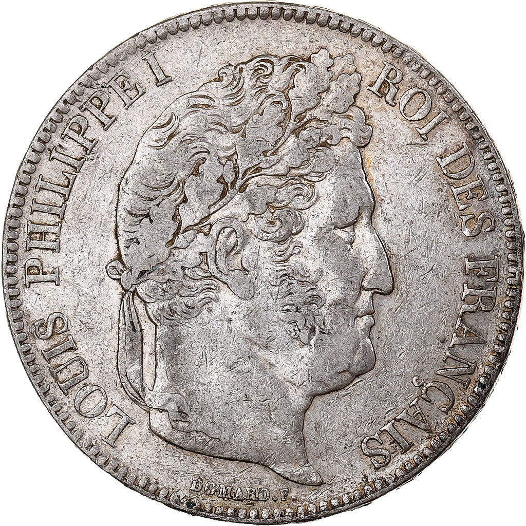 Francia, Louis-Philippe I, 5 Francs, 1836, Lille, Argento, BB, Gadoury:678