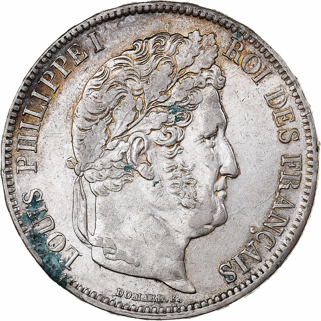 Francia, Louis-Philippe I, 5 Francs, 1838, Marseille, Argento, BB+, Gadoury:678