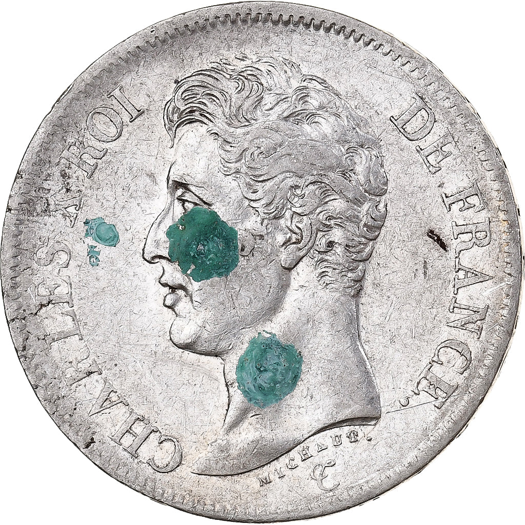 Frankreich, Charles X, 5 Francs, 1826, Marseille, Silber, SS+, Gadoury:643