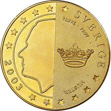 Svezia, Carl XVI Gustaf, 5 Euro, unofficial private patterns, 2003, Nordic gold