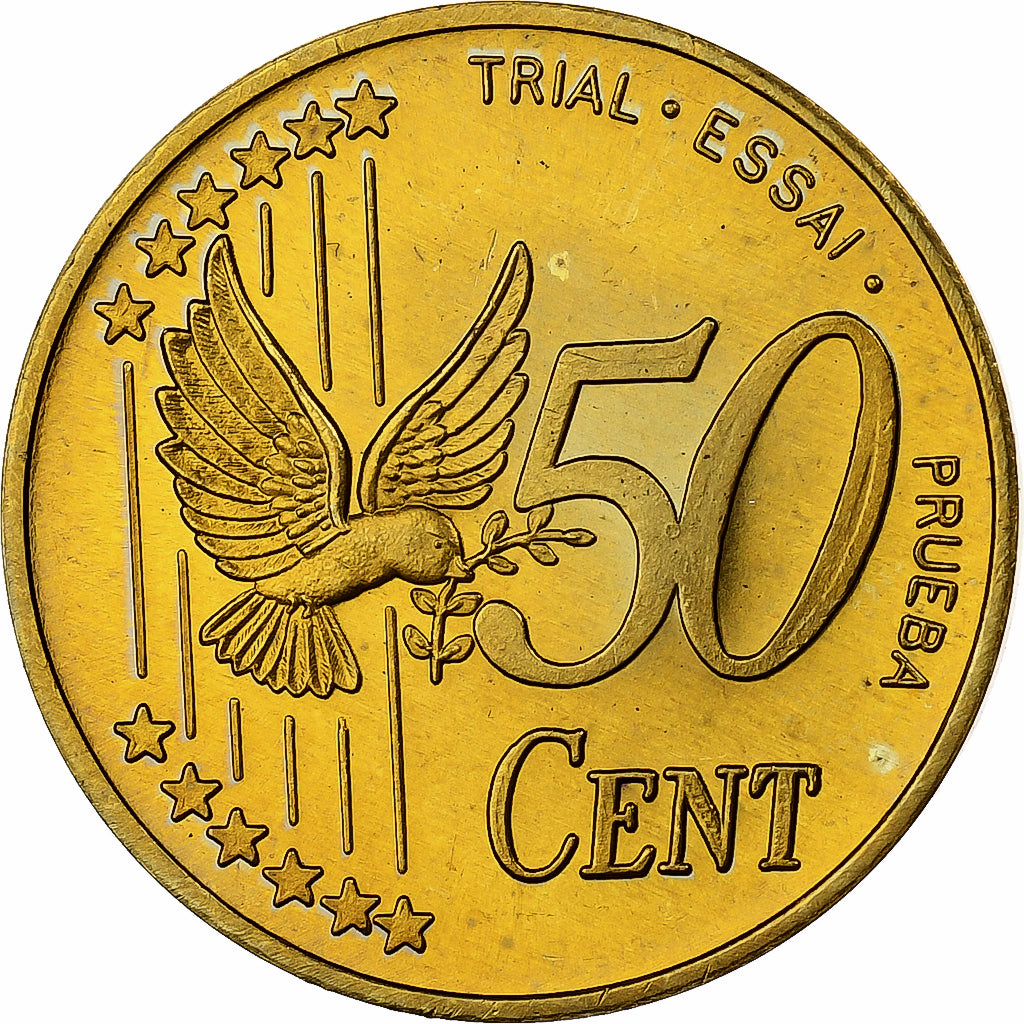 Danimarca, Margrethe II, 50 Centimes, Fantasy Euro, 2002, Nordic gold, SPL