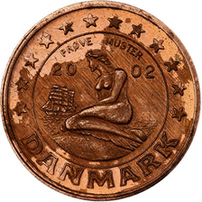 Denmark, Margrethe II, 1 Centime, Fantasy Trial Euro, 2002, Copper, MS(63)