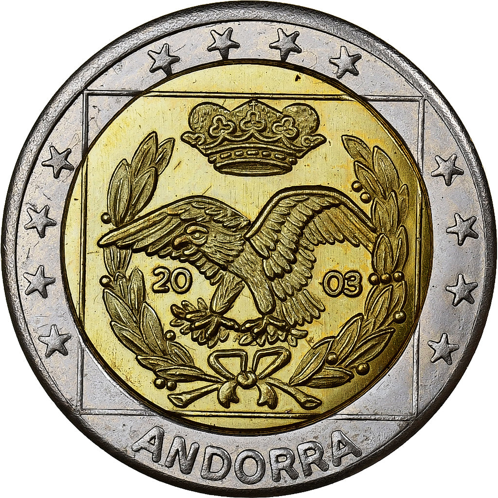 Andorra, 2 Euro, Fantasy Trial Euro, 2003, Bi-Metallic, MS(63)