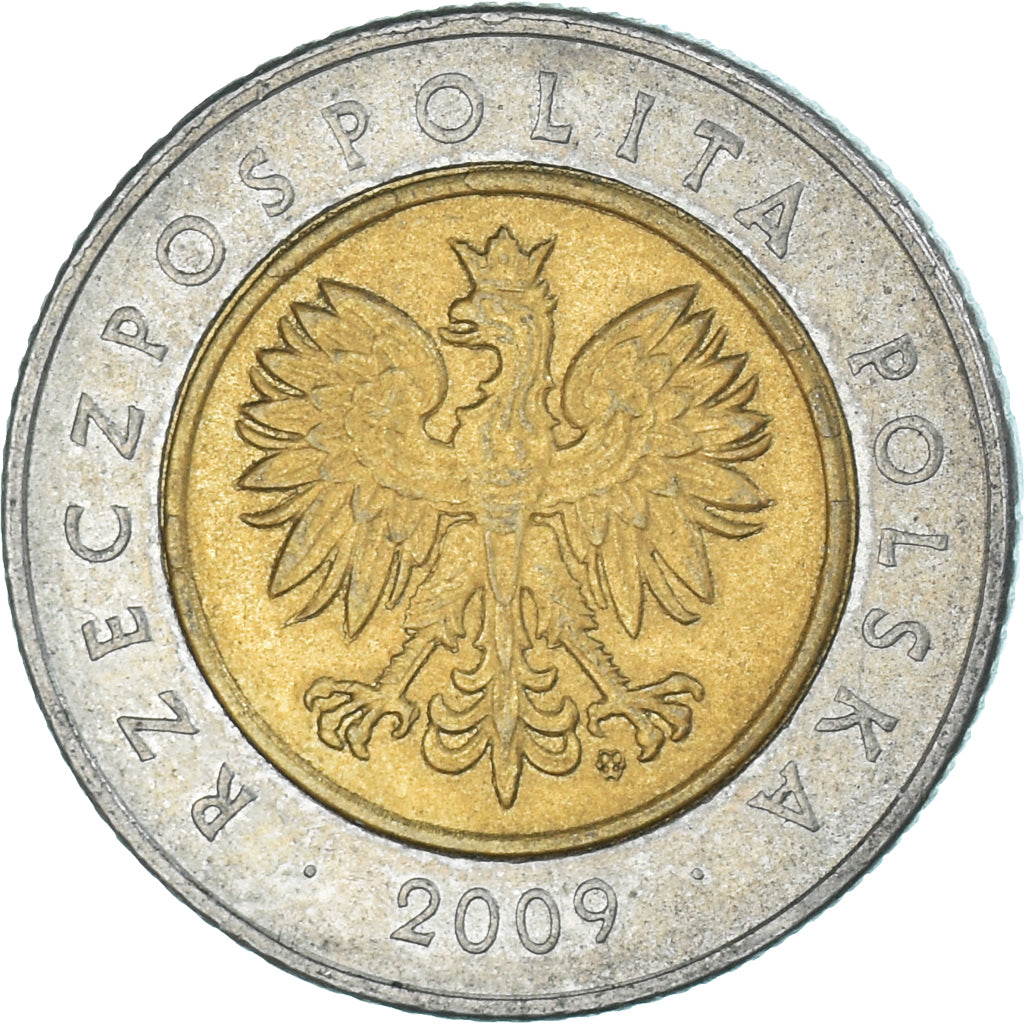 Moneda, Polonia, 5 Zlotych, 2009